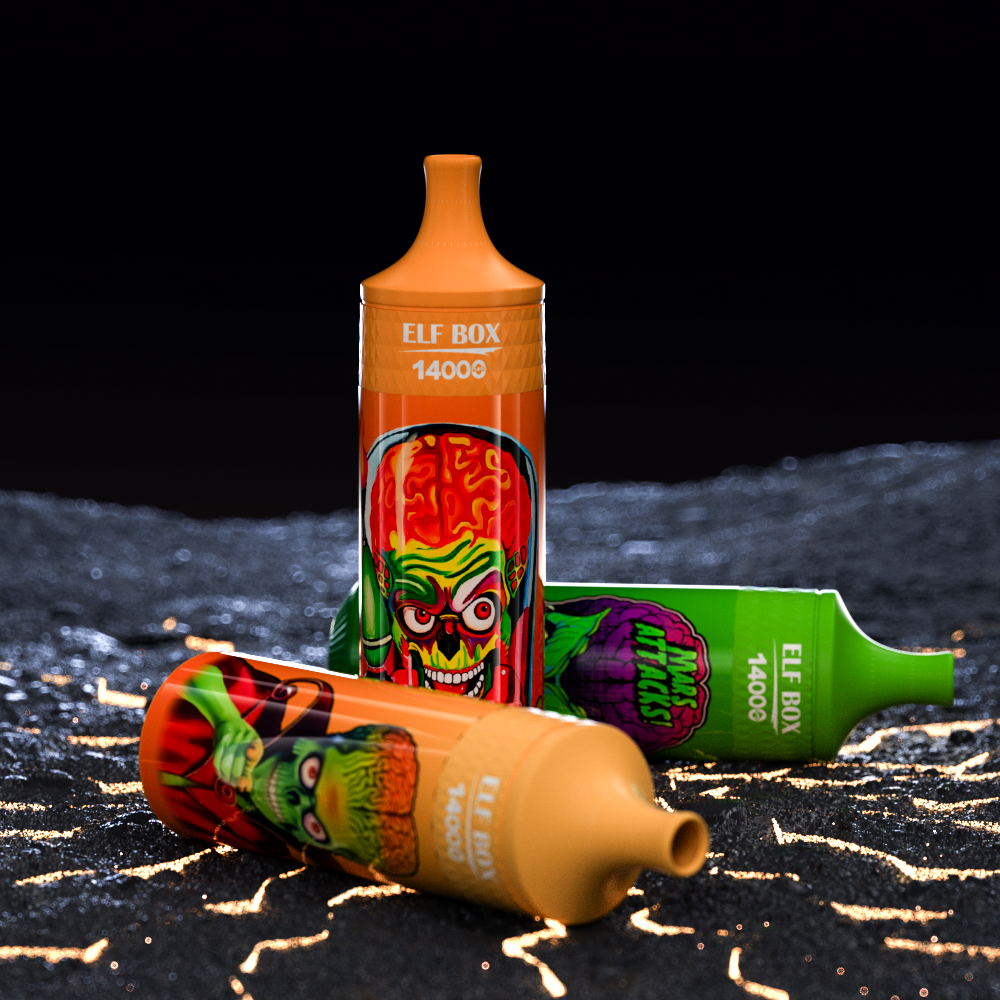 vape-pod.cn ELF BOX RGB 14k(14000) Puffs 0% 2% 3% 5% Nicotine 25ml e-liquid RGB-Light Lanyard Disposable Vape Pen