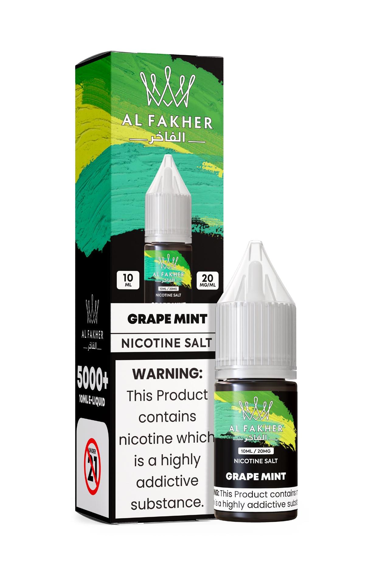 vape-pod.cn Grape Mint 20MG Strengths 10ML 5000+ Nic Salt E-LIQUIDS by Al Fakher