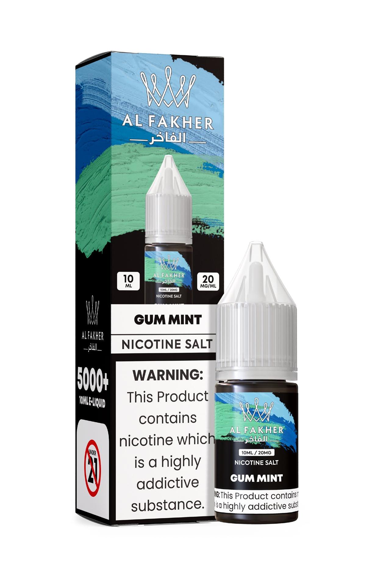 vape-pod.cn Gum Mint 20MG Strengths 10ML 5000+ Nic Salt E-LIQUIDS by Al Fakher
