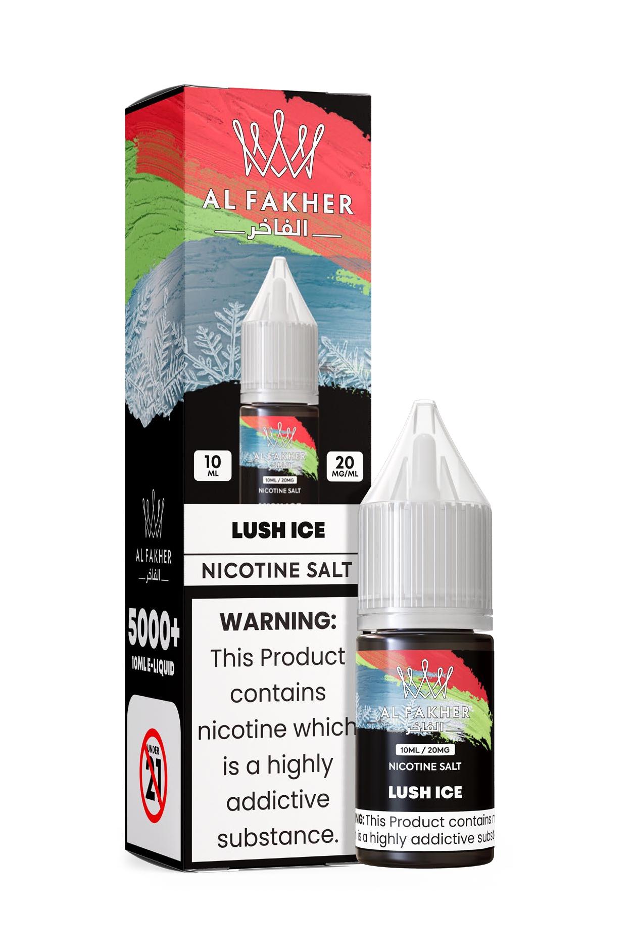 vape-pod.cn Lush Ice 20MG Strengths 10ML 5000+ Nic Salt E-LIQUIDS by Al Fakher