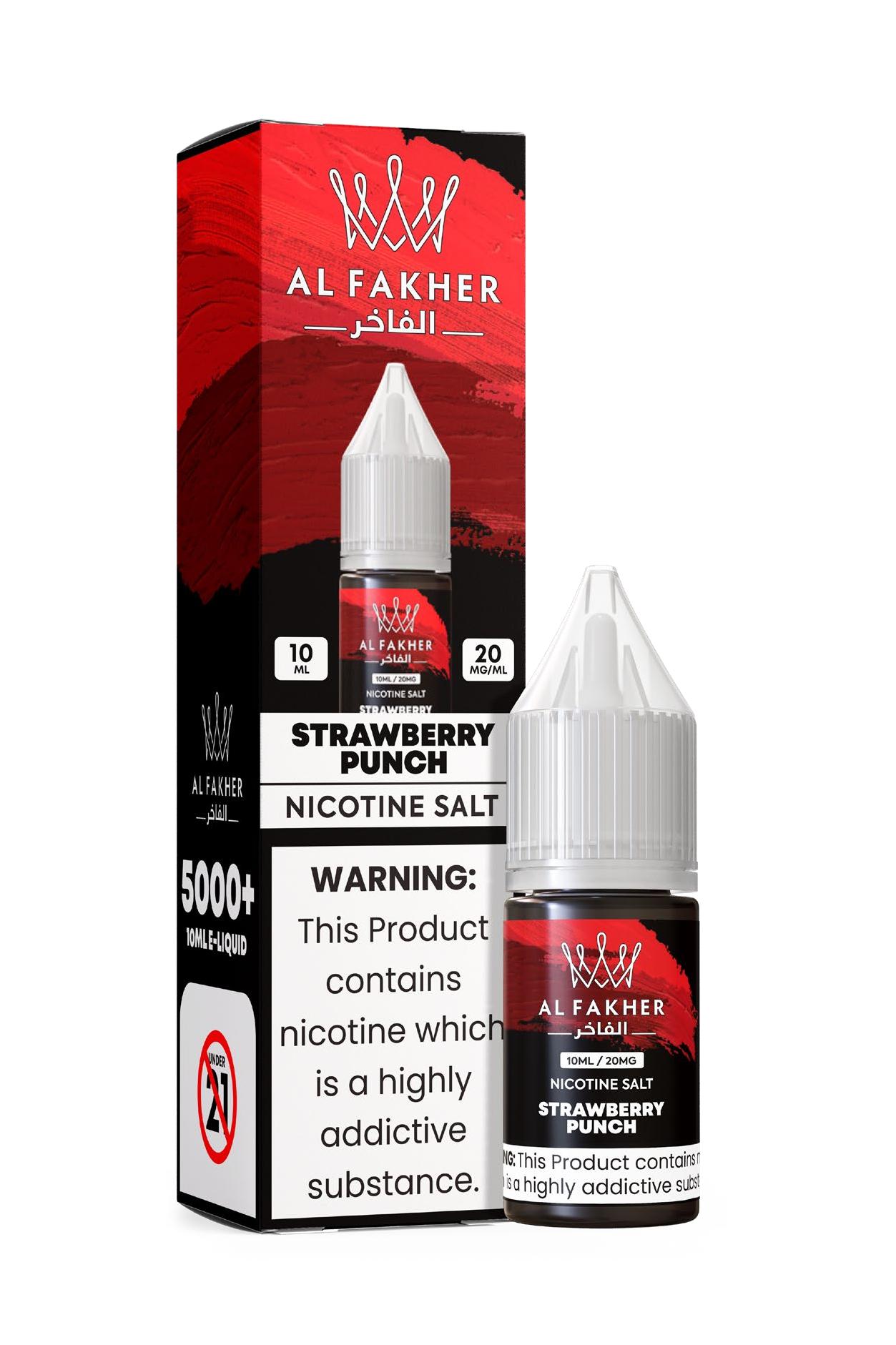 vape-pod.cn Strawberry Punch 20MG Strengths 10ML 5000+ Nic Salt E-LIQUIDS by Al Fakher