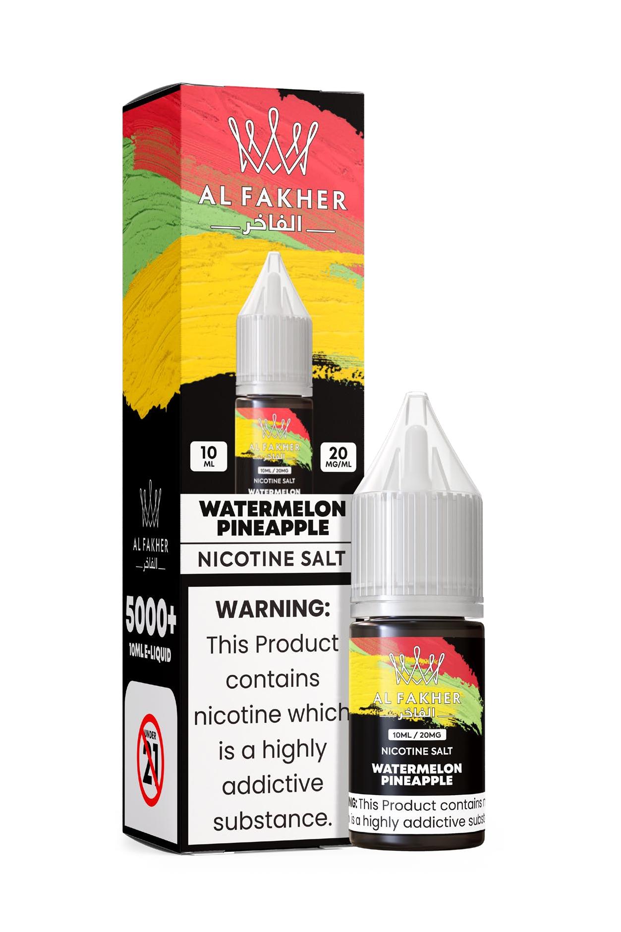 vape-pod.cn Watermelon Pineapple 20MG Strengths 10ML 5000+ Nic Salt E-LIQUIDS by Al Fakher
