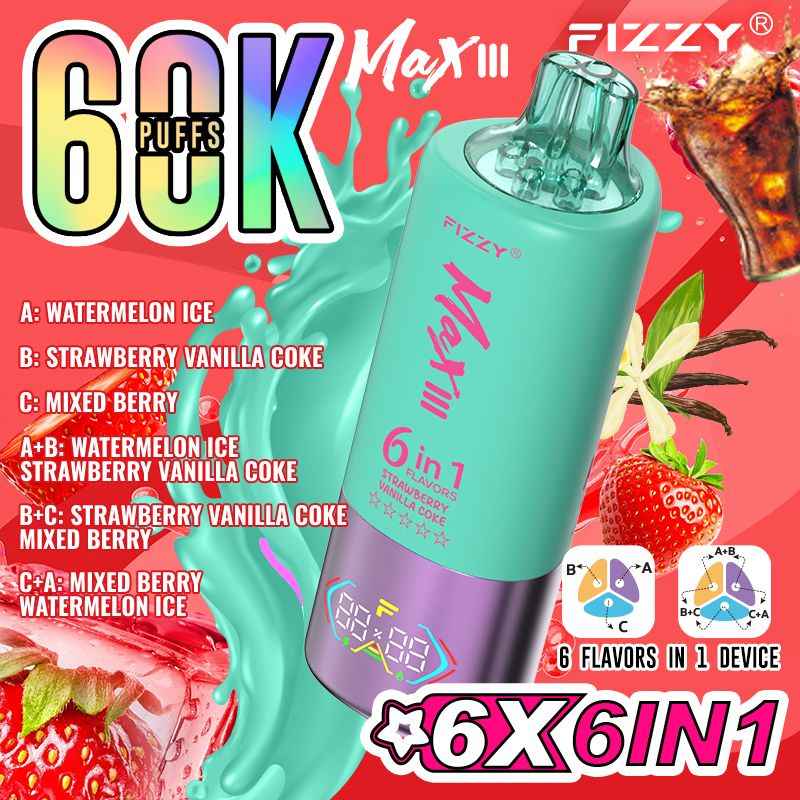 vape-pod.cn FIZZY Max III 60000 Puffs 6-in-1 Disposable: The Ultimate Vaping Revolution